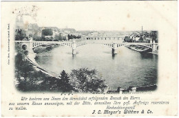 Basel 1899 Brücke Werbung Meyer's Wittwe & Co. - Basel