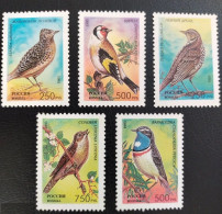 1995 Russia 440-444 Fauna, Russia’s Singing Birds - Colibris