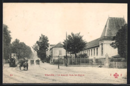 AK Chaville, Le Grande Rue, Les Ecoles, Strassenbahn  - Tram