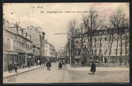 AK Courbevoie, Place Du Port Et Rue Du Paris, Strassenbahn  - Tram