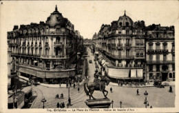 CPA Orléans Loiret, Place Du Martrol, Statue Jeanne D'Arc, Straßenbahn - Other & Unclassified
