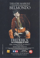 Flyer Théâtre De Marigny  Belmondo  Frederick Ou Le Boulevard Du Crime - Entertainers