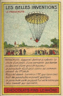 Chromo Les Belles Inventions - Publicité Chocolat Le Rhône - Le Parachutte - Autres & Non Classés