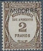 ANDORRE Taxe N°14 **  Neuf Sans Charnière MNH - Neufs