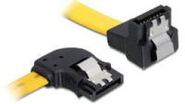 Kabel, SATA 6Gb/s, Abgewinelt, Links/unten, Metall, 1m, DelockÂ® [82843] - Other & Unclassified