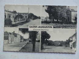 17 : Saint Augustin : La Poste , L'Eglise , La Mairie - Les Ecoles - Le Bourg - Andere & Zonder Classificatie