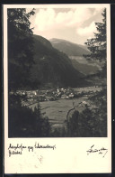 Foto-AK Hans Hruschka Nr. 40: Mayrhofen /Zillertal, Ortsansicht Aus Der Vogelschau  - Autres & Non Classés