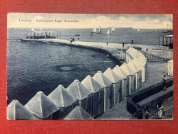 Cartolina - Livorno - Stabilimento Bagni Acquaviva - 1935 - Livorno