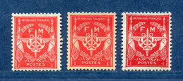 France - Variété - YT FM N° 12 - Franchise Militaire - Couleurs - Pétouilles - Neuf Sans Charnière - 1946 - Unused Stamps