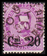 1890. POSTE ITALIANA. __UMBERTO. Cmi 20 On  50 Cmi. Round Corner.  (Michel 57) - JF546106 - Used