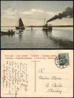 Ansichtskarte  Schiffe Dampfer Steamer Stimmungsbild 1912 Gel Stempel Flensburg - Paquebots