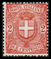 1896. POSTE ITALIANE. 2 CENTESIMI. Hinged.  (Michel 72) - JF546111 - Mint/hinged