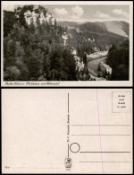 Hohnstein (Sächs. Schweiz) Schweiz. Hockstein Mit Polenztal 1954 - Hohnstein (Sächs. Schweiz)