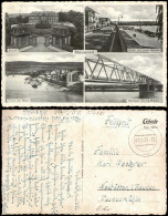 Ansichtskarte Neuwied (Rhein) Schloß, Deich, Rheinpartie 1939  Gel. Feldpost WK2 - Neuwied