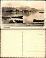 Ansichtskarte Chiemsee Fraueninsel - Chiemsee, Boote Am Ufer 1931 - Chiemgauer Alpen