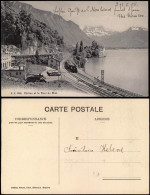 Ansichtskarte Chillon Chillon Et La Dent Du Midi Dampflokomotive Bahnhof 1912 - Autres & Non Classés