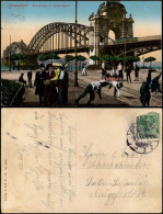 Ansichtskarte Düsseldorf Rheinbrücke Mit Radschlägern 1914 - Duesseldorf