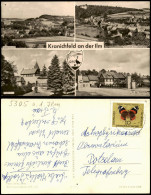 Kranichfeld DDR Mehrbild-AK   Oberschloß, Niederburg, Ilm-Brücke 1962 - Kranichfeld