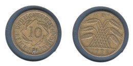 Allemagne 10 Reichspfennig 1924 D, KM# 33, Deutsches Reich, - 10 Rentenpfennig & 10 Reichspfennig