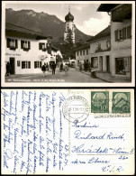 Ansichtskarte Oberammergau Ettaler Straße, Gasthaus Spenglerei 1954 - Oberammergau