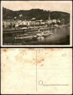 Bad Schandau Panorama-Ansicht Mit Elbe Dampfer Schiff "Leipzig" 1960 - Bad Schandau