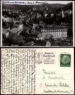 Postcard Karlsbad Karlovy Vary Stadtpartie, Militärkurhaus 1939 - Czech Republic