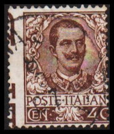 1901 - 1922. POSTE ITALIANE. 40 Cent. Viktor Emanuel III With Part Of The Text From Left Margi... (Michel 80) - JF546123 - Gebraucht
