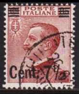 1923 - 1927. POSTA ITALIANA. Viktor Emanuel Cent. 7½ On 85 CENT.  (Michel 166) - JF546127 - Used