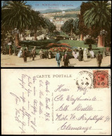 Postcard Monaco The Gardens 1929  Gel. Briefmarle Monaco - Autres & Non Classés