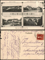 4 Bild, Dampflokomotive, Straße, Gasthaus - Haslach