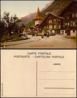 Ansichtskarte Meiringen Straßenpartie Mit Kirche 1907 - Andere & Zonder Classificatie