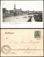 Ulm A. D. Donau Blick Von Der Eisenbahnbrücke, Flussbadeanstalt 1904 - Ulm