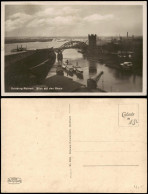 Ruhrort-Duisburg Rhein-Brücke, Schiff Anlegestelle, Hafen Partie 1920 - Duisburg