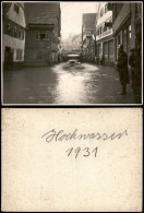 Unwetter   Hochwasser Badgasse Geschäft Robert Westhäusser 1931 Privatfoto - Sonstige & Ohne Zuordnung