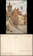 Ansichtskarte Rothenburg Ob Der Tauber Plönlein - Künstlerkarte 1913 - Rothenburg O. D. Tauber