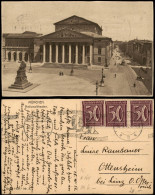 München Nationaltheater, Straße 1922  Mehrfachfrankatur 50 Pfg - Ziffern - München