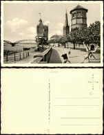 Ansichtskarte Düsseldorf Radschläger Am Alten Schloßturm Rheinpartie 1956 - Duesseldorf