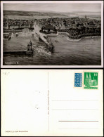 Ansichtskarte Konstanz Hafen, Auslaufendes Schiff, Stadt-Panorama 1950 - Konstanz