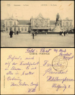 Postkaart Löwen Louvain La Gare/Bahnhof 1917  Gel. Feldpost - Other & Unclassified