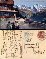 Lauterbrunnen Harder-Hotel Mit Eiger, Mönch 1901 Stempel Interlaken Oststation - Other & Unclassified