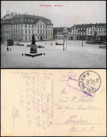 Ansichtskarte Erlangen Markt, Geschäfte 1918  Gel. Div. Feldpoststempel - Erlangen