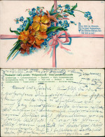 Blumen  Blümelein, Vergissnichtmein, Und Denk An Mich 1920 Prägekarte - Malerei & Gemälde