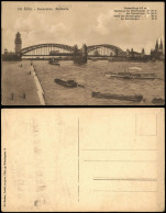 Ansichtskarte Köln Dombrücke Nordseite Rhein Brücke Schiffsverkehr 1910 - Koeln