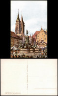 Ansichtskarte Nürnberg Neptunbrunnen - Künstlerkarte 1928 - Nuernberg