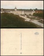 Ansichtskarte Karlsruhe Schlossplatz Mit Landes-Museum 1920 - Karlsruhe