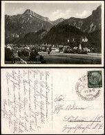 Ansichtskarte Füssen Panorama Mit Neuschwanstein 1939 - Fuessen