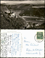 Ansichtskarte St. Goarshausen Burg Katz Blick Auf Den Rhein 1956 - Other & Unclassified