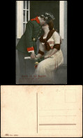 Ansichtskarte  Schön Ist Die Jugend. Polizist Und Frau Küssen Sich 1913 - Couples