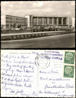 Ansichtskarte Heidelberg Hauptbahnhof Bahnhof Vorplatz, Diverse Autos 1956 - Heidelberg