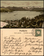 Ansichtskarte Berg (Starnbergersee) Totale - Künstlerkarte 1908 - Autres & Non Classés